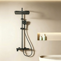 Ensemble de robinetterie de douche de luxe en métal avec affichage LCD pour salle de bain