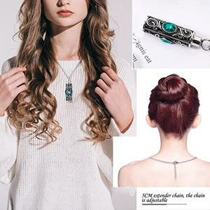 Fumete – collier en forme d'urne pour les cendres, en forme de cœur, croix cubique, en acier inoxydable, médaillon, souvenir commémoratif, Ashe, 6 pièces - Product Image 4