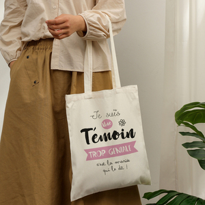 Bolso <span class=keywords><strong>de</strong></span> hombro personalizado <span class=keywords><strong>de</strong></span> lona con estampado 'I'm Such A Great Witness It's The Bride Who Says It' para mujer, ideal para viajes - Product Image 3