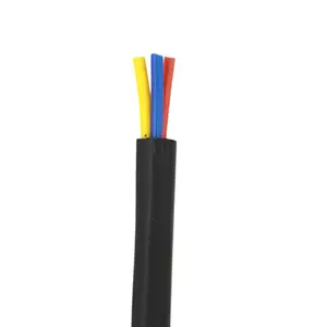 Alta calidad 3 Core 450/750V Núcleo de cobre plano Cable eléctrico Cableado doméstico