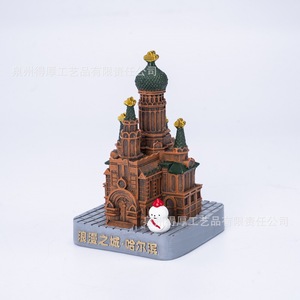 ของที่ระลึกงานฝีมือเรซิ่นรูปโบสถ์ฮาร์บิน พร้อมไฟแบ็คไลท์ ตกแต่งด้วยไฟฟ้า - Product Image 3