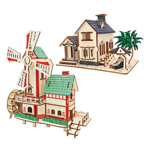 Commercio all'ingrosso percezione per <span class=keywords><strong>bambini</strong></span> <span class=keywords><strong>in</strong></span> <span class=keywords><strong>legno</strong></span> divertente assemblaggio giocattolo modello case per <span class=keywords><strong>bambini</strong></span> di casa al mare - Product Image 1