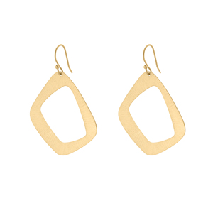 Pendientes Colgantes Horizon con Textura de Rayos de Sol, Aros Abiertos Geométricos, Joyería Moderna Escultural para Mujer - Product Image 1