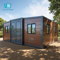 Maison conteneur préfabriquée en acier portable et personnalisable de 20 pieds ou 40 pieds, avec salle de bain et cuisine, pour bureau, domicile, villa, hôtel, boutique