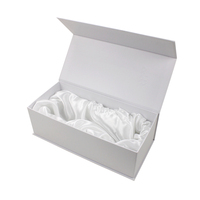 Boîte cadeau en papier de luxe personnalisée avec aimant magnétique pour les chaussettes, avec gaufrage, laminage mat, revêtement UV