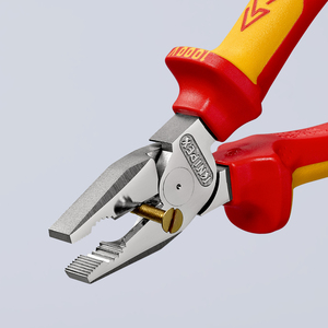 Pince combinée KNIPEX 02 06 200 SB, robuste, isolée, avec poignées multi-composants, testée VDE, chromée - Product Image 4