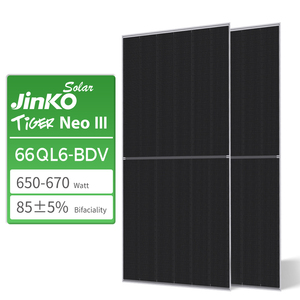 Panneau solaire monocristallin de type N Jinko <span class=keywords><strong>Tiger</strong></span> <span class=keywords><strong>Neo</strong></span> III 66 QL6-BDV 650-670 Watt, bifacial, double vitrage - Product Image 1
