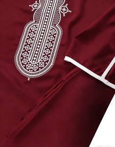 Jalabiya Tradicional Bordada para Hombre 2026, Jubbah Musulmana, Thobe Árabe para Hombre, Thobe con Bolsillo Lateral para Ramadán, Túnica Islámica de Manga Media - Product Image 5