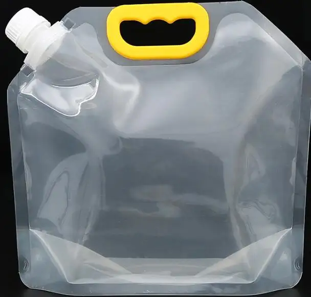 Kustom cetak 500Ml -10000 mlsekali pakai tas semprot minuman Ziplock berdiri kemasan plastik kantong cerat untuk cairan