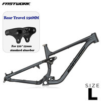 Cadre de vélo de montagne tout suspendu Enduro Cross à quatre bras articulés, cadre de VTT en alliage d'aluminium 27,5/29 pouces avec frein à disque