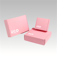 Boîtes d'expédition roses avec logo personnalisé pour petites entreprises Petites boîtes en carton ondulé pour emballage Boîtes cadeaux