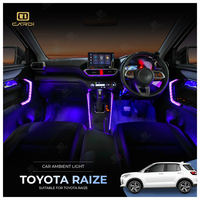 Système d'éclairage d'ambiance pour voiture Raize, modes de couleur dynamiques, options de fonctionnalités avec capteur musical pour les distributeurs