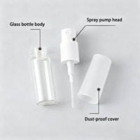 Flacon d'échantillon de parfum en verre transparent cylindrique mince de 5 ml de haute qualité, rechargeable, portable, vide, pour voyage, fiole de décanter de parfum