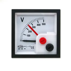 Voltmeter Mini Panel AC Analog, pengukur tegangan listrik portabel tepat BE-48 AC500V penyearah penunjuk ganda