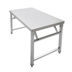 Customized Commercial Kitchen Work Table Stainless Steel Folding Work Table