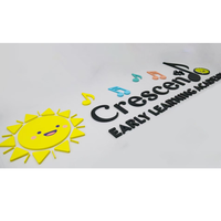 Panneau éducatif personnalisé en acier inoxydable avec éclairage LED et logo en 3D pour centres d'apprentissage précoce, écoles, taxi et voiture, décoration murale