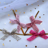 Moños de Embalaje de Poliéster Rosa Personalizables de una Sola Cara para Cajas de Regalo, Ramos de Flores, Embalaje de Chocolate