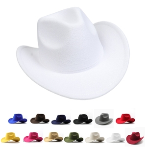 Sombreros de Fieltro para Niños y Niñas de 54 cm, Sombreros Fedora de Ala Ancha para Otoño e <span class=keywords><strong>Invierno</strong></span>, Sombrero de Vaquero Occidental para Niños - Product Image 1