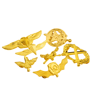 Épinglette de revers souple en métal émaillé pour femme, motif Aile <span class=keywords><strong>d</strong></span>'étoile avec ancre, Vietnam, avec placage <span class=keywords><strong>or</strong></span>, logo 3D - Product Image 5