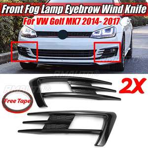 Rejillas para Faros Antiniebla Delanteros, Cubierta Decorativa para Faros Antiniebla, Color Negro Brillante para VW Golf 7 MK7 2014 2015 2016 2017 - Product Image 1