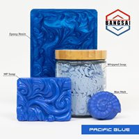 Poudre de mica de qualité cosmétique bleu Pacifique, approuvée par la FDA, pigment de mica végétalien scintillant pour résine époxy, savon, bougie, argile polymère, bricolage