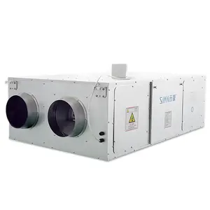 High Efficiency Heat Energy Recovery Ventilation Residential HVAC System Bypass Freecooling Auto ERV HRV Air Recuperator