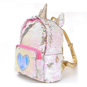 Peluche <span class=keywords><strong>Licorne</strong></span> Réversible <span class=keywords><strong>Paillettes</strong></span> Préscolaire Sac À Dos Enfants Sac D'école pour la Maternelle Filles Fille Cadeaux - Product Image 2