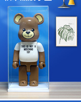 Boîte de présentation en acrylique 1000% Bearbrick, housse anti-poussière pour figurine Violent Bear, boîte de rangement pour modèle