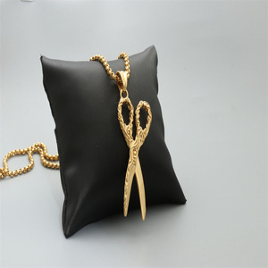 yunnique Scissors Pendant Necklace Stainless Steel Fashionable Silver White Unisex Gift Jewelry - Product Image 2