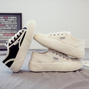 Zapatillas de Lona Nuevas para Mujer, Versátiles, Planas, Blancas, Estilo Veraniego, Transpirables, para Estudiantes, Populares - Product Image 4