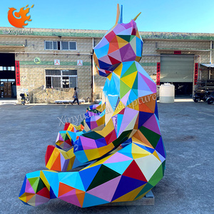 Tùy Chỉnh Trong Nhà FRP Sợi Thủy Tinh Gấu Điêu Khắc Hình Học Phim Hoạt Hình Động Vật Cửa Đầu Sàn Đấm Trong Đồ Trang Trí Cho Nhựa Thủ Công Mỹ Nghệ - Product Image 5