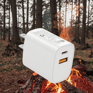 Cargador rápido de 20W, Cubo de pared, adaptador de corriente de dos puertos certificado ETL CE QC3.0 PD <span class=keywords><strong>USB</strong></span> tipo <span class=keywords><strong>C</strong></span> para auriculares de teléfono móvil <span class=keywords><strong>Apple</strong></span> - Product Image 3