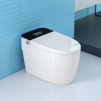 Toilette intelligente personnalisée avec bidet intégré, siège chauffant, chasse d'eau automatique japonaise allongée, séchoir et veilleuse
