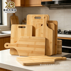 Planche à découper en bambou avec poignée pour servir le pain, le fromage et les charcuteries - Product Image 3