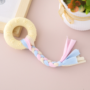 Jouets molaires pour animaux de compagnie nettoyage des dents corde en coton résistance aux morsures soulage l'ennui petit chiot chien barre d'os jouet à mâcher interactif - Product Image 2