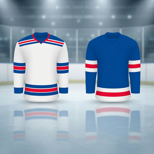 เสื้อฮอกกี้น้ำแข็งดีไซน์ใหม่ พิมพ์ลายแบบ Sublimation เต็มตัว ปรับแต่งชื่อทีมได้ สำหรับผู้ใหญ่ทุกเพศ  บริการ OEM จากอุตสาหกรรมเครื่องหนัง Barco - Product Image 6