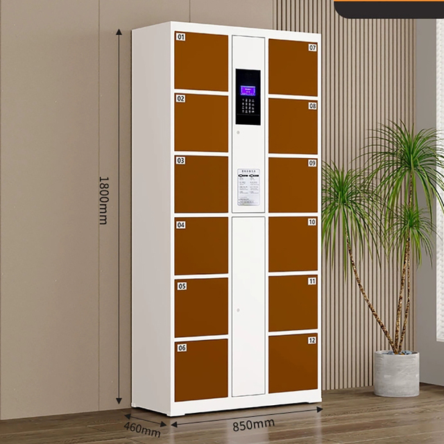 Intelligent Electronic Luggage Locker Modern Steel Smart Locker Remotely Managed Software Modern Metal Storage Cabinet for Rent
