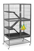 Cage pour frettes en fer noir économique, design carré écologique, pour petits animaux, chats et hamsters
