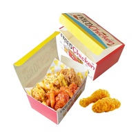 Caja de Comida para Llevar de Papel con Impresión Personalizada para Fish and Chips, Pollo Frito y Comida Rápida, con Logotipo Personalizado