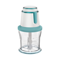 Mini hachoir à viande électrique 0,7 L, robot culinaire, broyeur de glace, 300 Watts, moteur en cuivre pur, fonctionnement à une touche, fouet à œufs et à crème