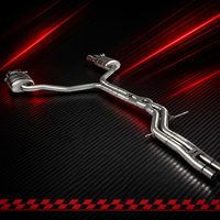 Tuyau d'échappement intermédiaire-arrière double valve en acier inoxydable 304 personnalisé, silencieux sport en X pour Audi A3 A4L A5 A7 Q3, compatible OEM ODM