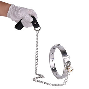 Le plus nouveau collier d'arc de <span class=keywords><strong>Bondage</strong></span> réglable pour le collier fétiche d'acier inoxydable de débutant avec des jouets fétichistes de jeu de rôle soumis de Couple de cloche - Product Image 2