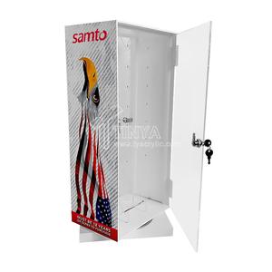 Espositore Rotante a Torre per 20 Coltelli con LED, Supporto in Acrilico Trasparente per Coltelli e Occhiali da Sole - Product Image 4