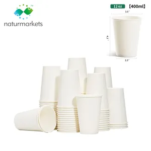 Wholesale Printing 8oz 12oz 16oz Single Wall Disposable Paper Cups Customized Hot Coffee Paper Cup With Sleeves And Lid