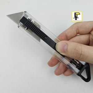 Cuchillo de Bolsillo Retráctil Automático de Plástico Transparente, Cuchilla para Abrir Cajas con Resorte, Cuchillo Multiusos para Papelería - Product Image 6