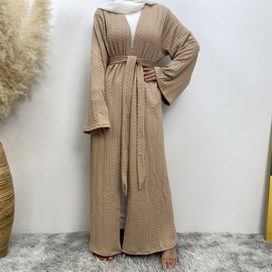 1955-1# New Winter Design Loose Sleeves Simple Classy Warm Sweater Women Winter Cardigan Fashion Popular <b>Abaya</b> - Product Image 3