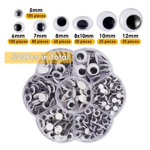Onglets de vente en gros : <span class=keywords><strong>Yeux</strong></span> <span class=keywords><strong>mobiles</strong></span> pour jouets, 500 pièces, <span class=keywords><strong>yeux</strong></span> décoratifs pour scrapbooking, pour jeux sensoriels des tout-petits, composants non toxiques - Product Image 3