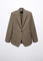 Blazer pour femme à simple boutonnage, motif pied-de-poule camel, revers pointus, veste de costume, tenue de bureau, vente en gros