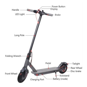 Patinete Eléctrico Plegable Rápido y Económico de Dos Ruedas con Velocidad de 25 km/h, Motor de 350 W, Batería de Litio para Adultos WY-XM Monopattino Elettrico Fold El - Product Image 3