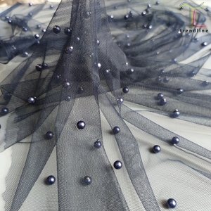 Tessuto in Pizzo 3D di Alta Qualità con Perle e <span class=keywords><strong>Tulle</strong></span> Voile, Ordinabile da 10 a 20 Metri, per Abiti da Sposa e Feste - Product Image 3